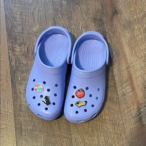 Lilac Crocs with Fun School/Teacher Themed Charms